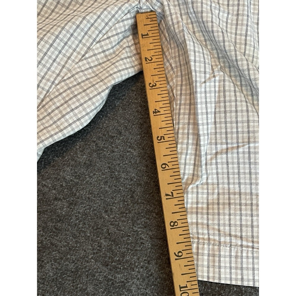 Kenneth Cole New York Mens Plaid Flat Front Cotton Outdoor Gray Chino Shorts 36 - Picture 3 of 6